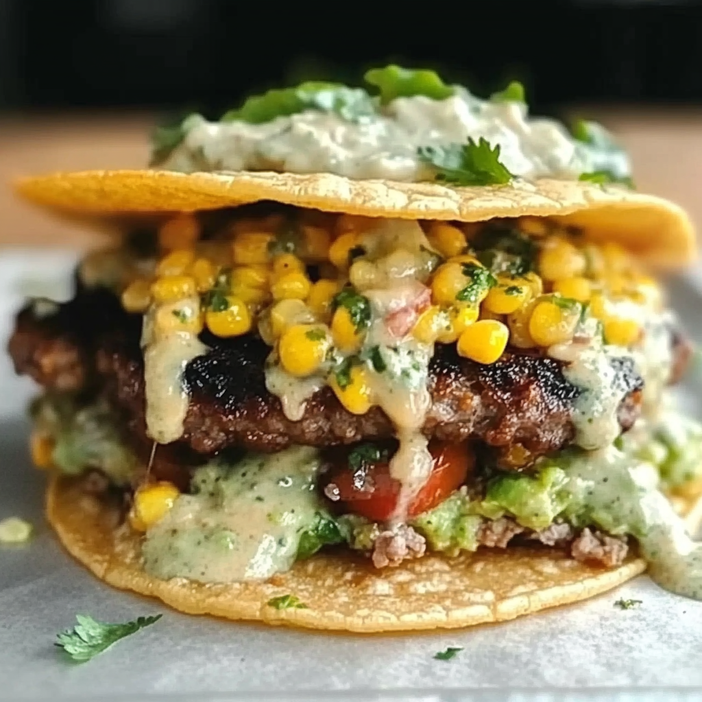 Street Corn Smash Burger Tacos Recipe