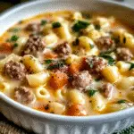 Creamy Parmesan Italian Sausage Ditalini Soup