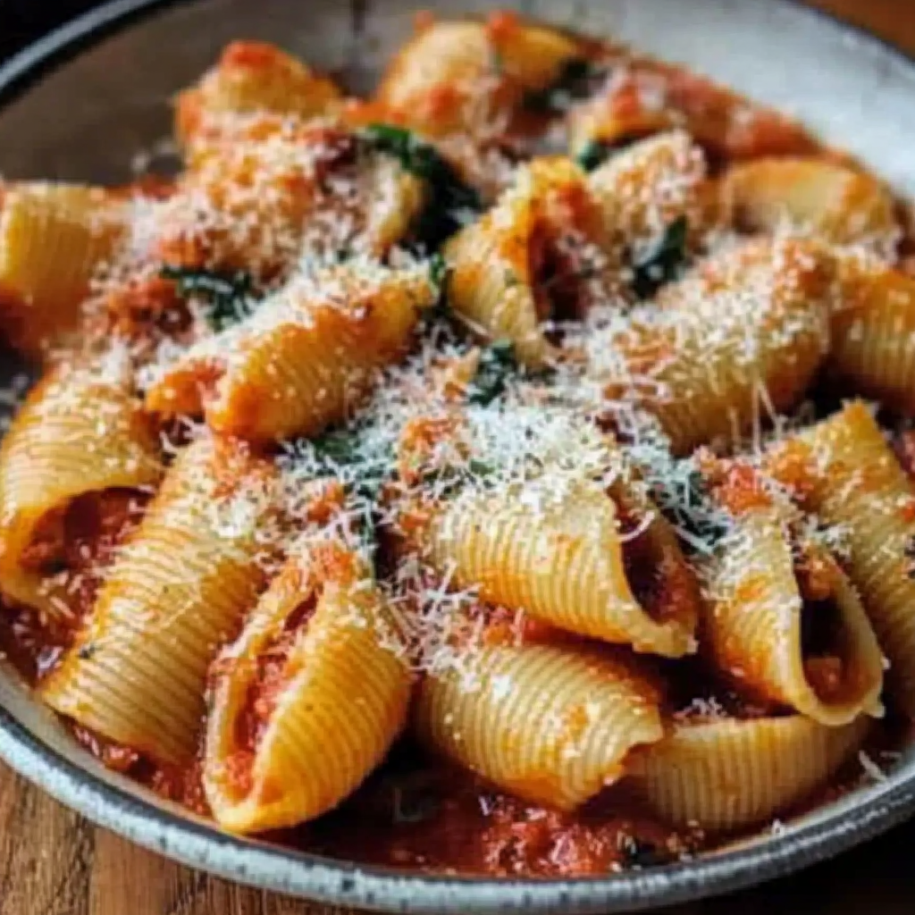 Pasta Shells with Tomato Sauce Recipe