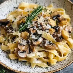 Rosemary Honey Butter Pasta with Crispy Mushrooms