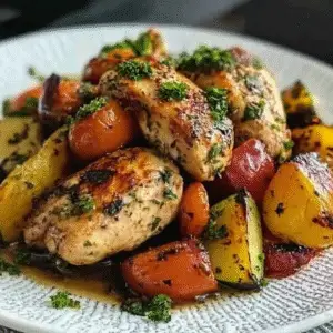 Garlic Herb Roasted Chicken with Vegetables Recipe
