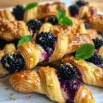 Blackberry Goat Cheese Puff Pastry Twists