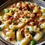 Mac and Cheese with Brussels Sprouts & Bacon Breadcrumbs