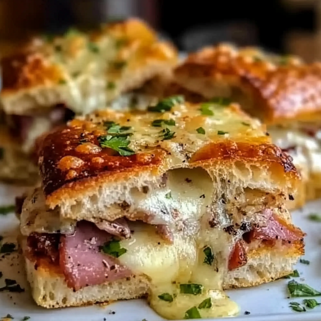 Cheesy Focaccia Charcuterie Sliders Recipe