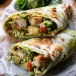 Pesto Chicken and Avocado Bacon Salad Wraps