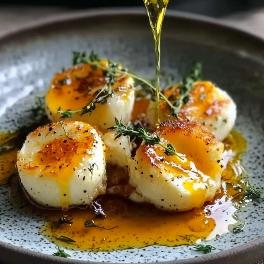 Fried Goat Cheese with Tarragon & Honey
