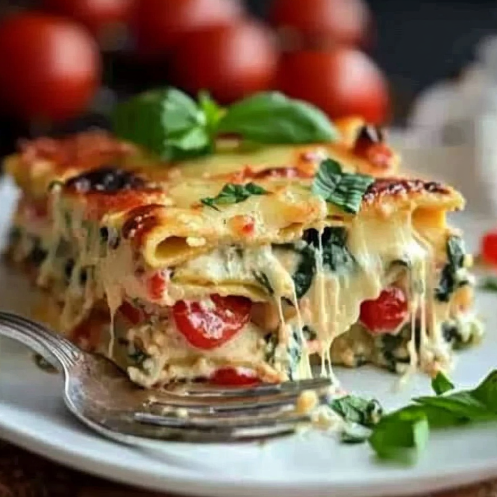 White Chicken Caprese Lasagna Recipe
