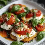 Italian Basil Chicken Cutlets with Burrata