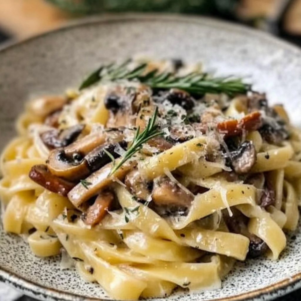 Rosemary Honey Butter Pasta with Crispy Mushrooms