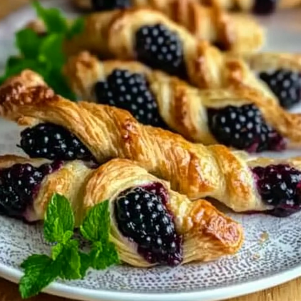 lackberry Goat Cheese Puff Pastry Twists