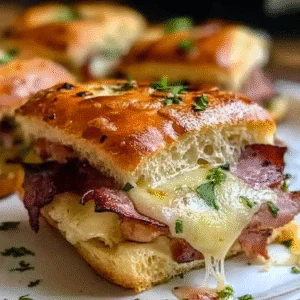 Cheesy Focaccia Charcuterie Sliders Recipe