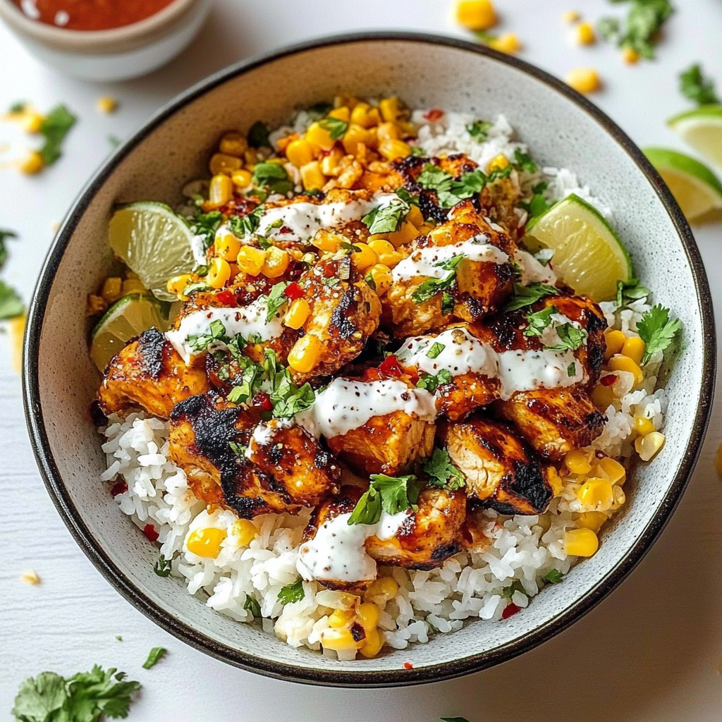 Street Corn Chicken Rice Bowl Recipe