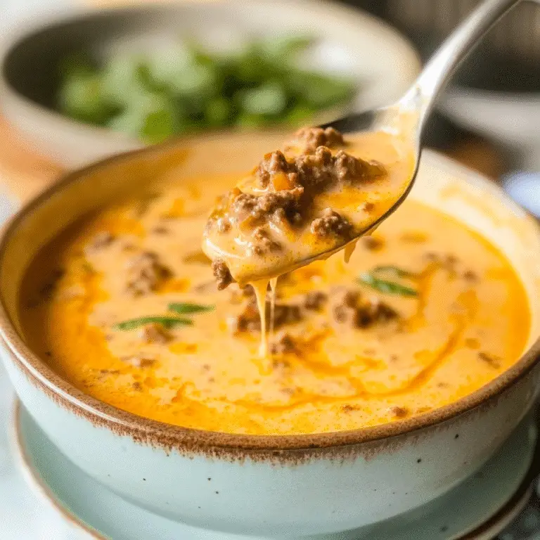 Crockpot Cheeseburger Soup Recipe