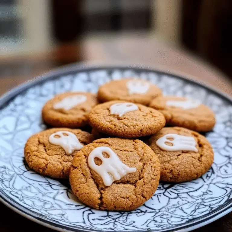 Spooky Ghost Brown Butter Pumpkin Cookies