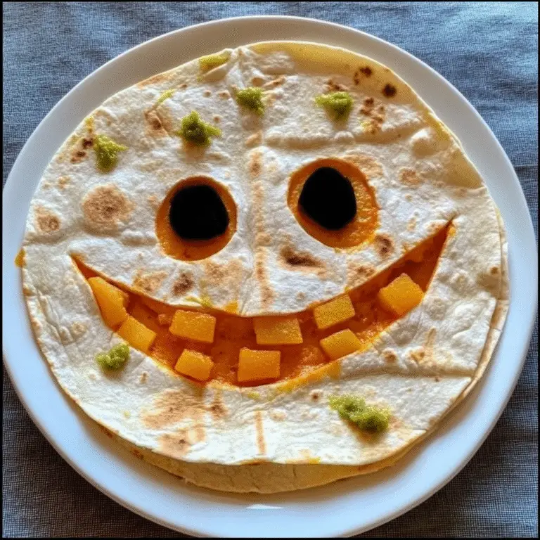 Cheesy Jack o Lantern Quesadillas Recipe