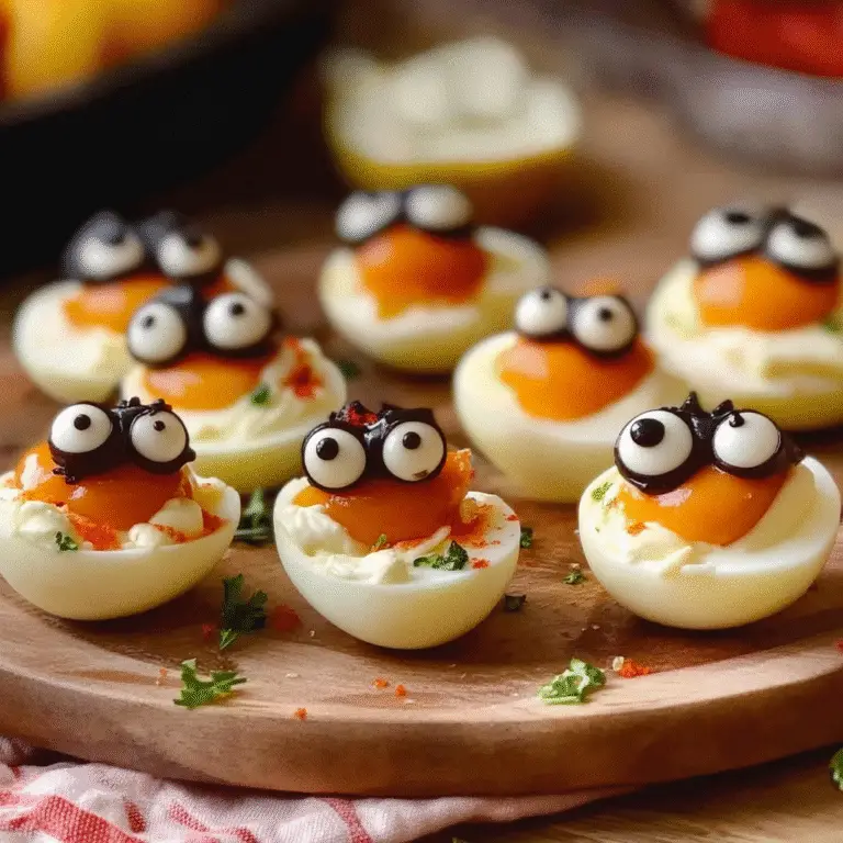 Spider Deviled Eggs