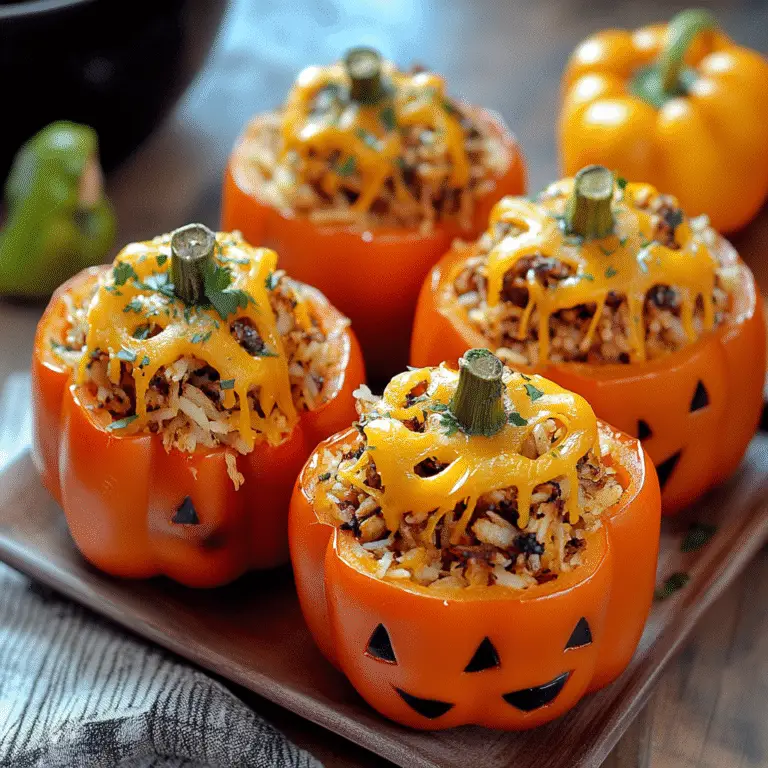 Shredded Chicken & Rice Stuffed Peppers Recipe