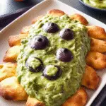 Halloween Guacamole (Frankenguac) Appetizers Recipe