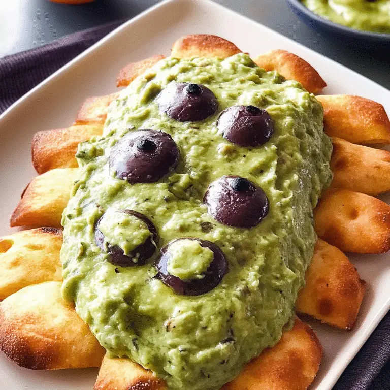 Halloween Guacamole (Frankenguac) Appetizers Recipe