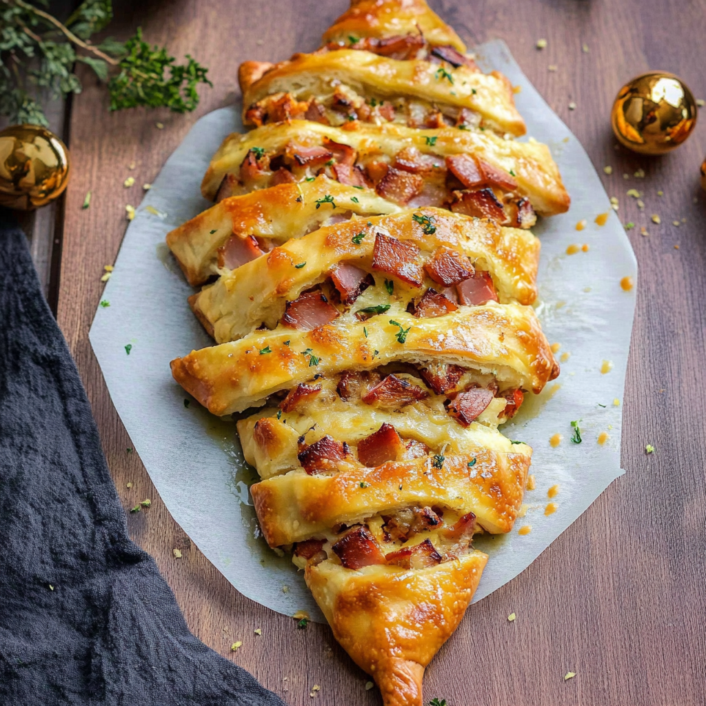 Cheddar and Ham Stuffed Christmas Trees Recipe