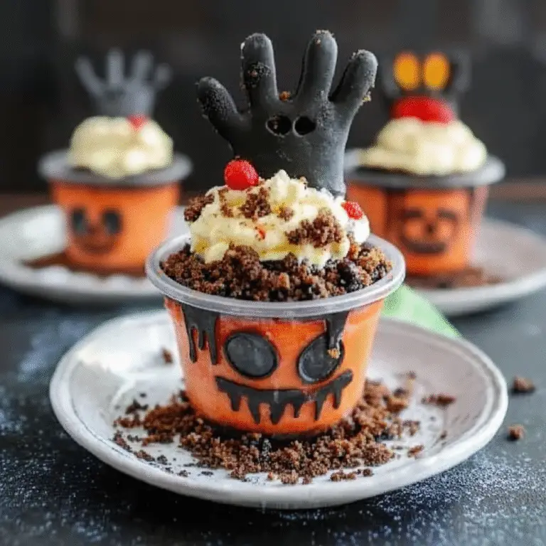 Haunted Graveyard Pudding Cups