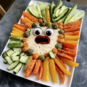 Halloween Vegetable Tray Appetizers