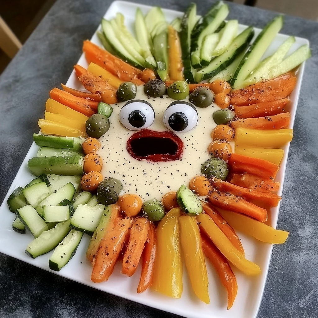 Halloween Vegetable Tray Appetizers