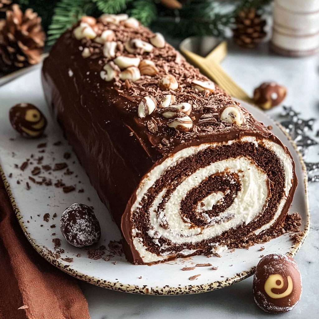 Chocolate Hazelnut Yule Log Recipe