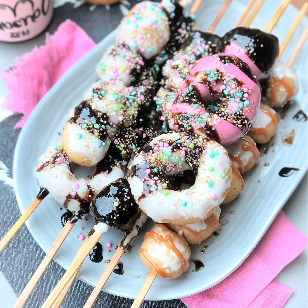 Broomstick Skewers with Donuts