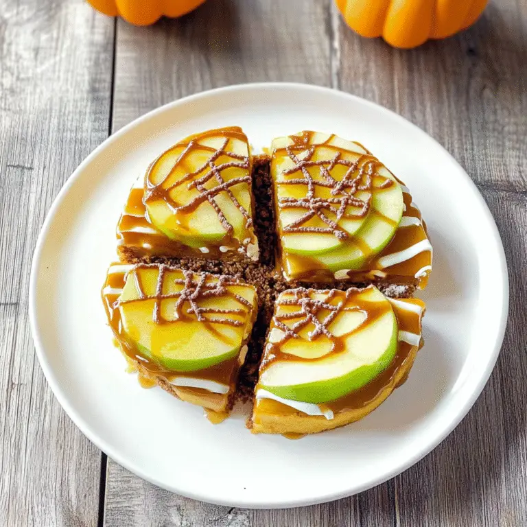 Halloween Caramel Apple Spider Webs Recipe