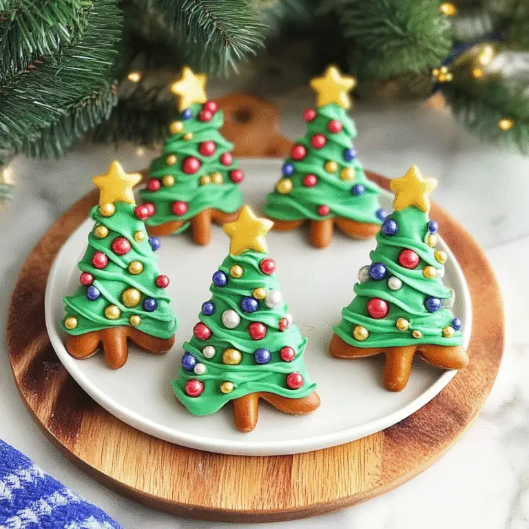 Pretzel and Candy Melt Christmas Trees Recipe