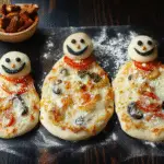 Mini Snowman Pizzas