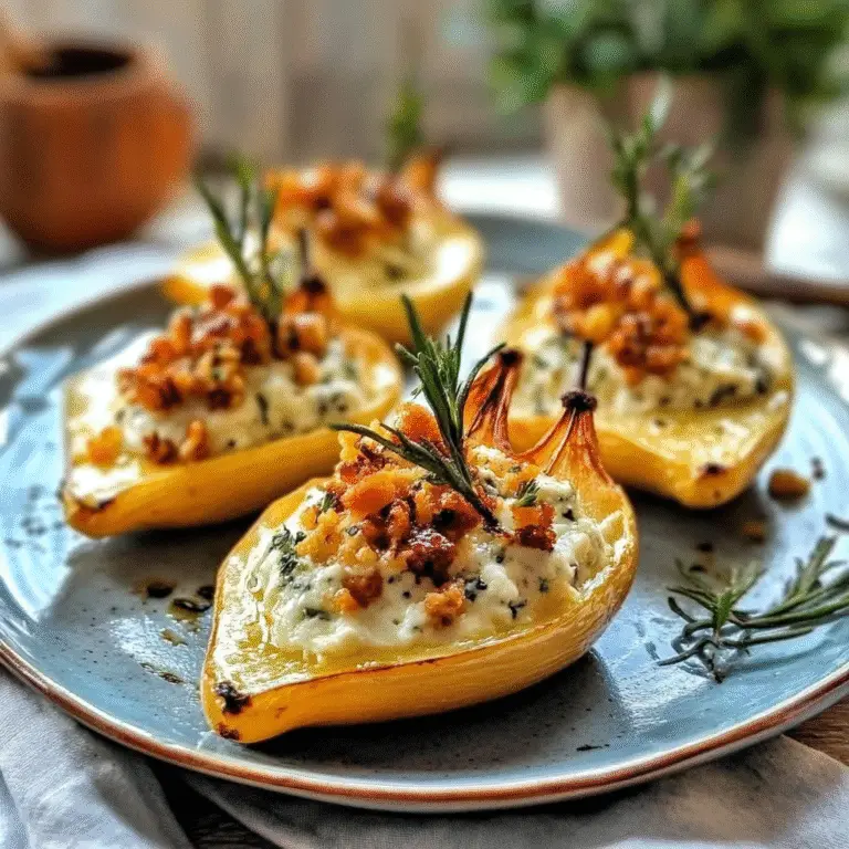 Elegant Blue Cheese Stuffed Pears