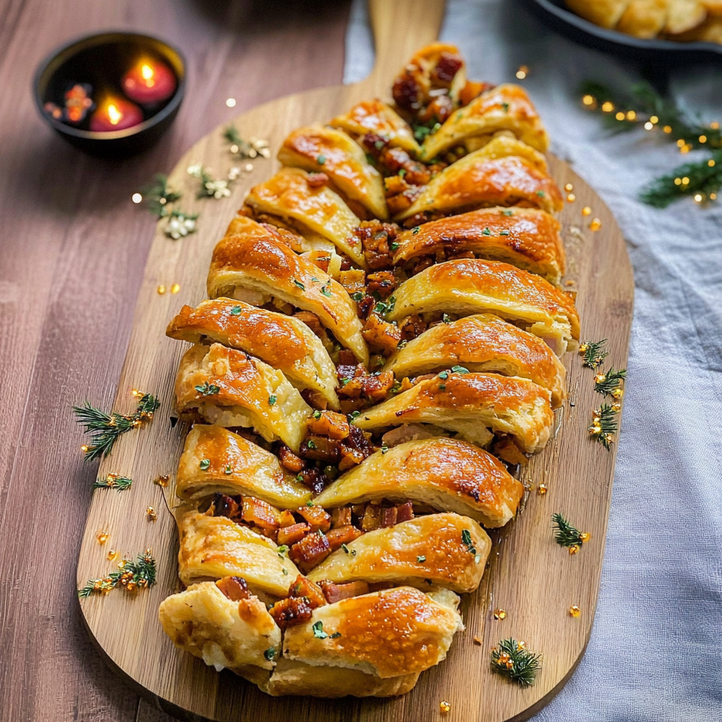 Cheddar and Ham Stuffed Christmas Trees Recipe