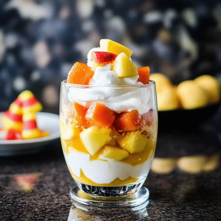 Candy Corn Fruit Parfaits