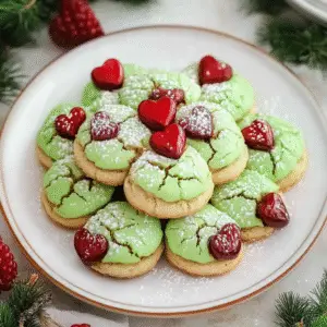 Grinch Heart Cake Mix Cookies Recipe