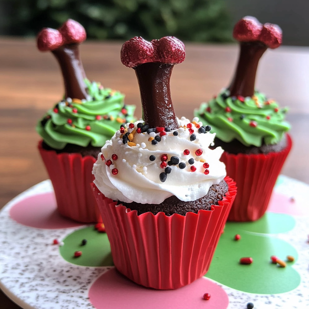 Festive Santa Legs Cupcakes