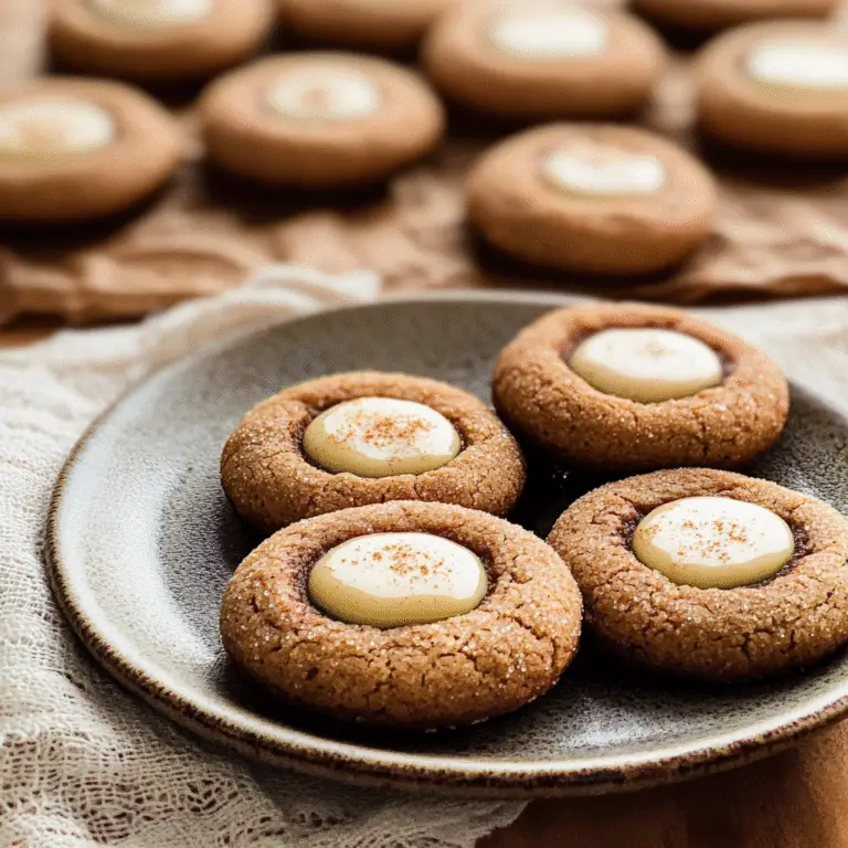 Gingerbread Thumbprint Cookies