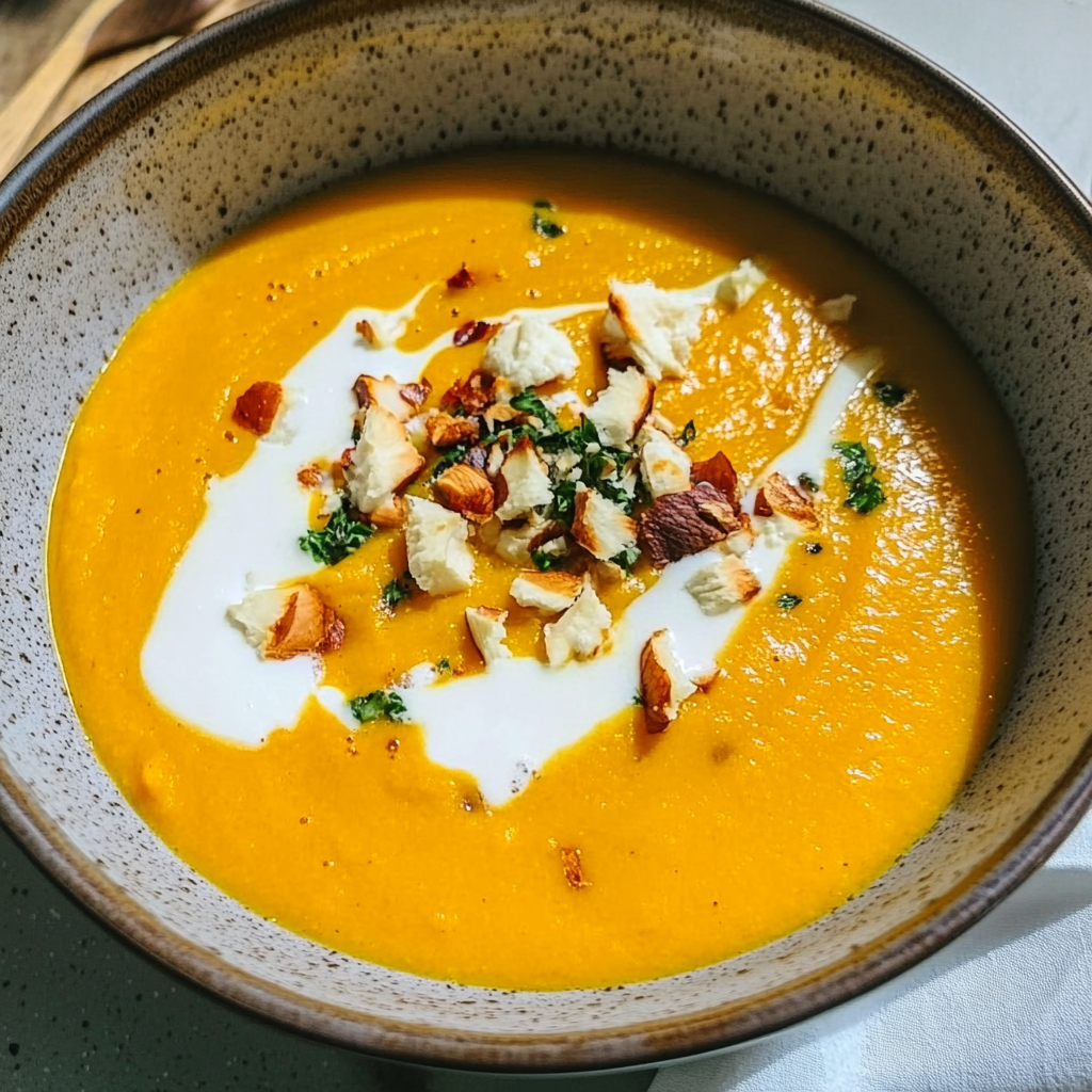 High Protein Cottage Cheese Butternut Squash Soup