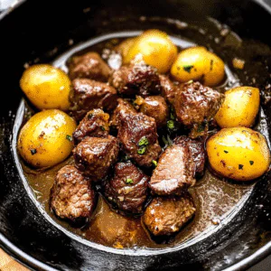 Slow Cooker Garlic Butter Beef Bites Recipe