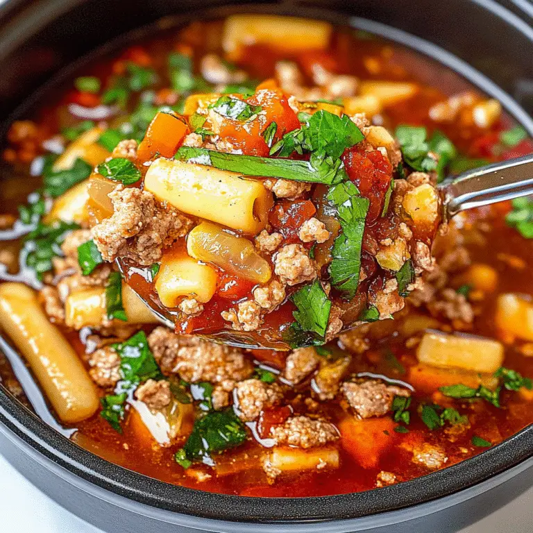 Classic Hamburger Soup Recipe