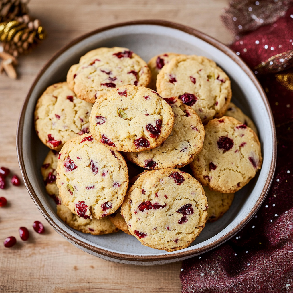 Cranberry Shortbread Cookies Recipe