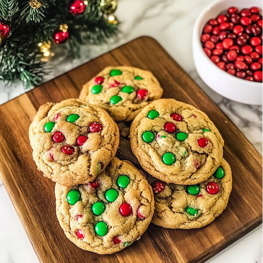 Christmas M&M Cookies