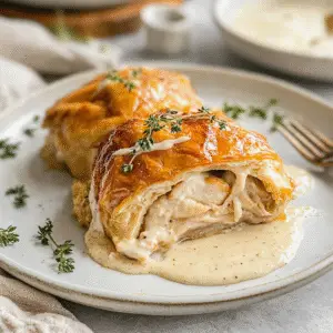 Chicken Wellington with Dijon Cream Sauce Recipe