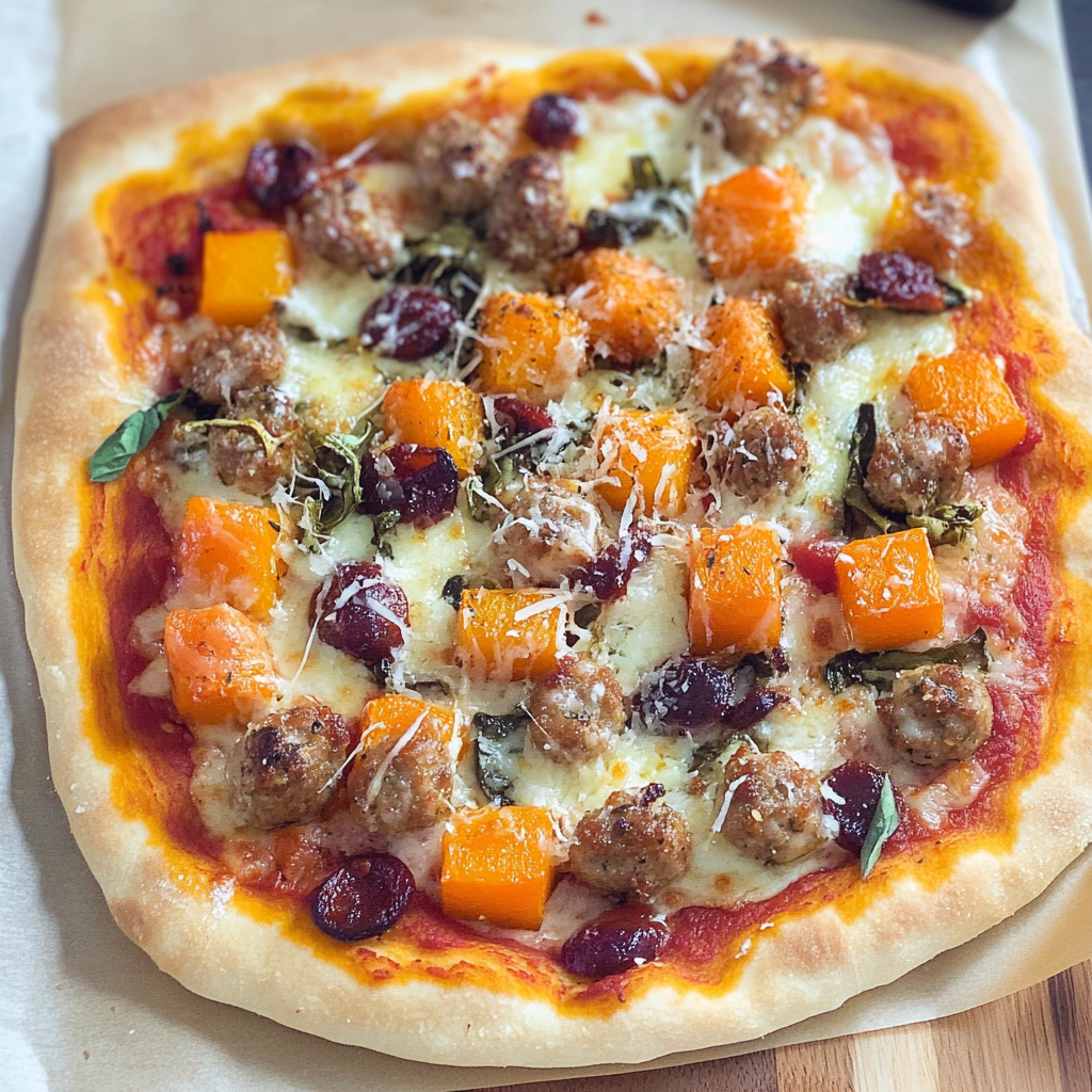 Fall Pizza with Sausage and Squash Recipe