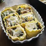 Mushroom and Spinach Lasagna Roll Ups Recipe