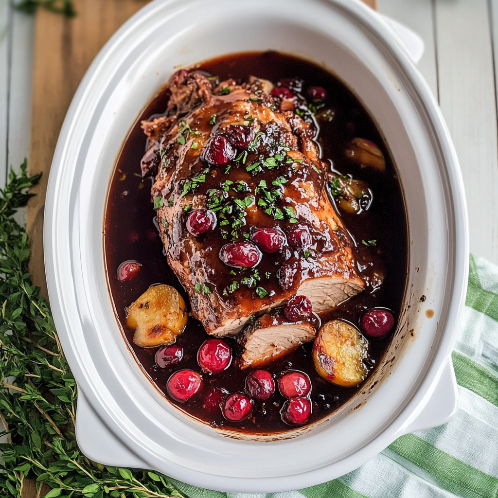 Slow Cooker Cranberry Pork Loin Recipe