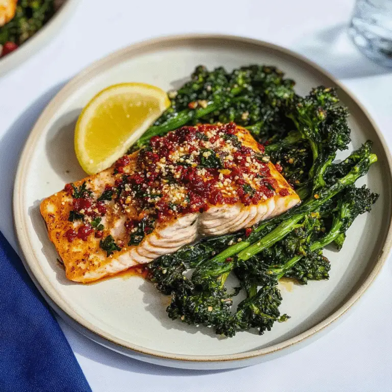 Buttery Baked Salmon with Broccolini Recipe
