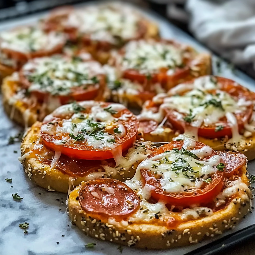 High Protein Pizza Bagels