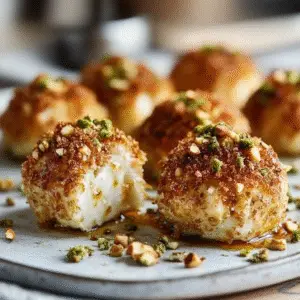 Pistachio Crusted Brie Bites Recipe